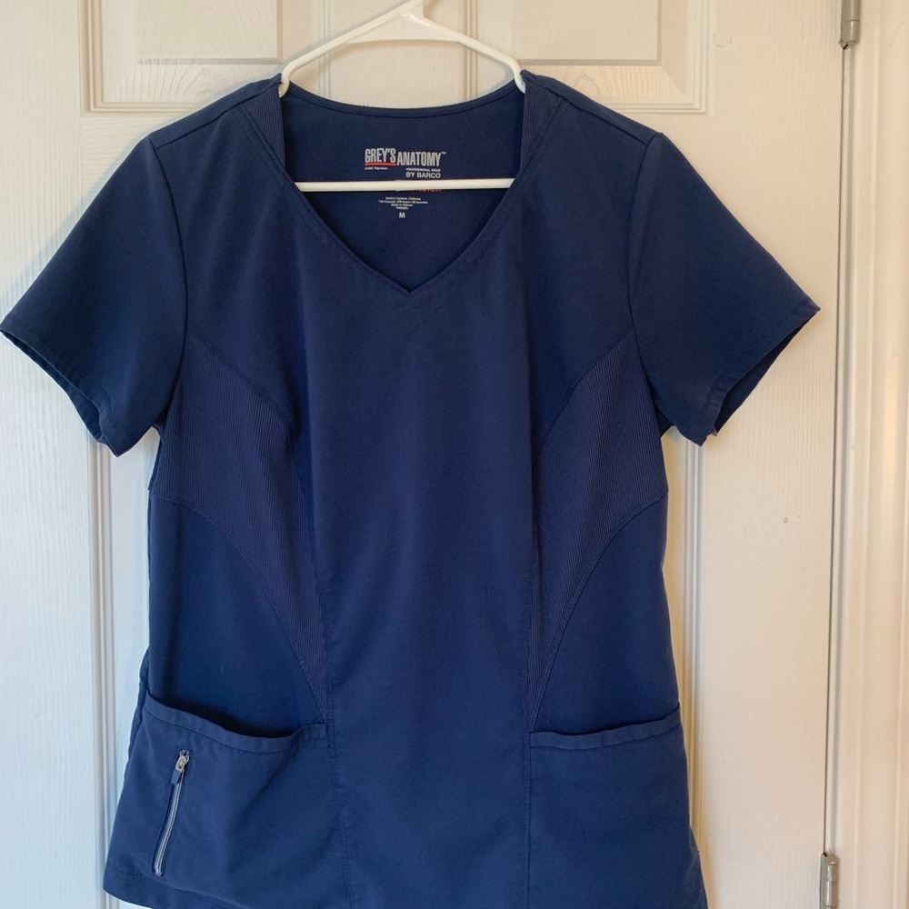 Grey's Anatomy Women's Dark Blue Short Sleeve Top